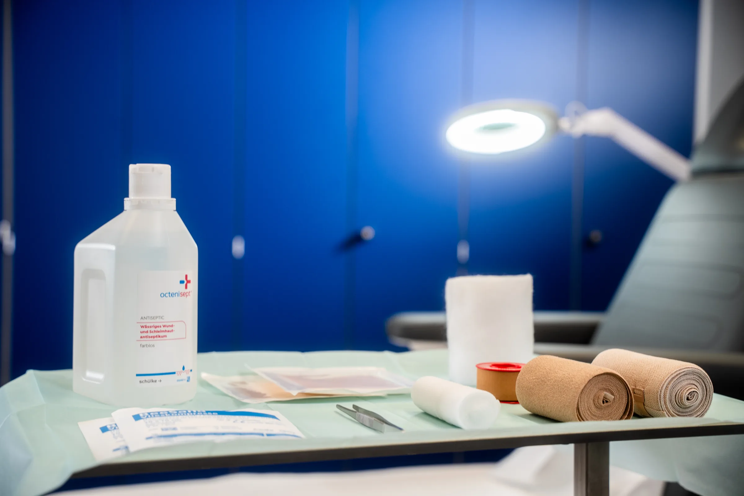 Behandlungsmaterial in einem Wundzentrum
