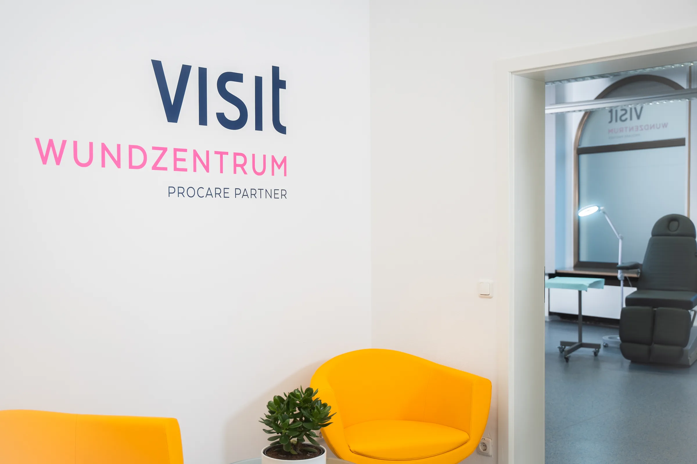 Empfangsbereich des visit Wundzentrums